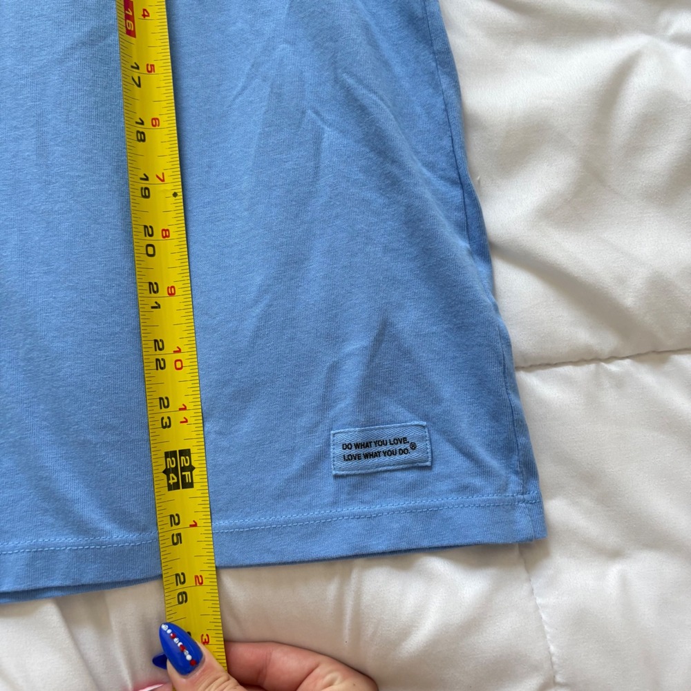 NWT Life is Good T Shirt Tee Womens Medium Blue 100% Cotton Wave Sun Heart Beach - Picture 4 of 7